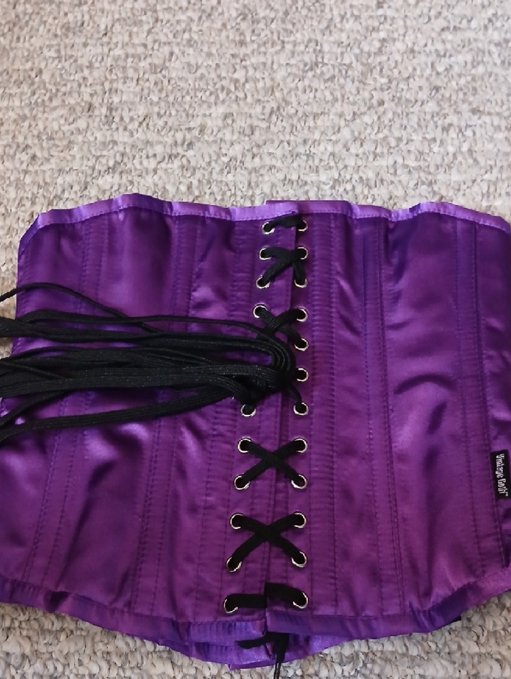 Authentic Purple Underbust Waist Cincher Corset - Shaping Intimates - Picture 7 of 7
